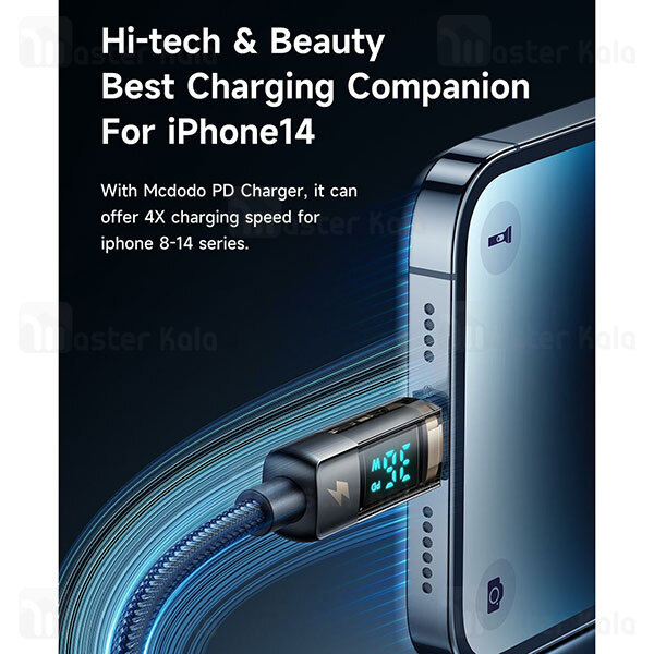 کابل لایتنینگ به Type C مک دودو Mcdodo CA-3600 طول 1.2 متر توان 36 وات